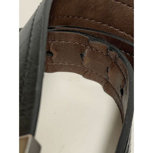 Bonded Reversible Brown/Black Leather Belt - Picture 2 of 5